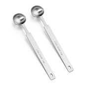 2PCS 1 Teaspoon 1/3 tbsp | 5 ml |5 cc| 1/6 oz | 1/3 Tablespoon Single Measuring Spoon,Long Handle Measuring Spoons, for Measuring Coffee, Pet Food, Grains, Protein