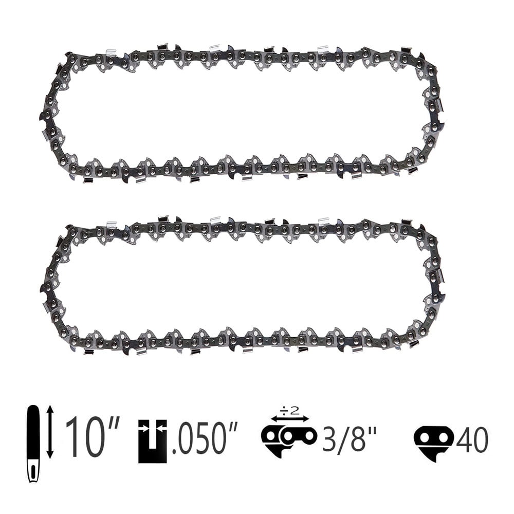 2pcs 10" Electric Pole Saw Chains, Chain Replacement for Worx WG309