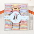 2PCS 100 Pcs Girls Colorfull Elastic Hair Bands Kids Ponytail Rubber