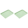 thumbnail image 1 of 2PCS(11.61x8.26 In) Fast Food Tray,Plastic Restaurant Serving Tray Cafeteria Trays for Coffee Table, Kitchen, Party,Greenx2, 1 of 4