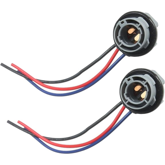 2PCS 1157 LED Bulb Socket Plug, 2057 2357 7528 Brake Light Turn Signal Light Socket Holder Rear Tail Light Socket Harness, Pre-Wired Wiring Base Plug Adapter Connector for Cars, Trucks, SUVs