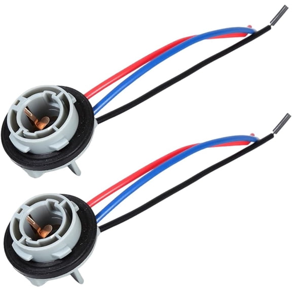 2PCS 1157 LED Bulb Socket Plug, Turn Signal Brake Light Tail Light Socket Harness, Waterproof LED Bulb Base Plug Connector, Wire Harness Pigtail Socket Replacement for Most Cars
