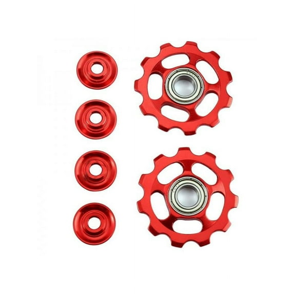 2PCS 11T MTB Aluminum Bearing Jockey Wheel Pulley Road Bike Bicycle Rear Derailleur