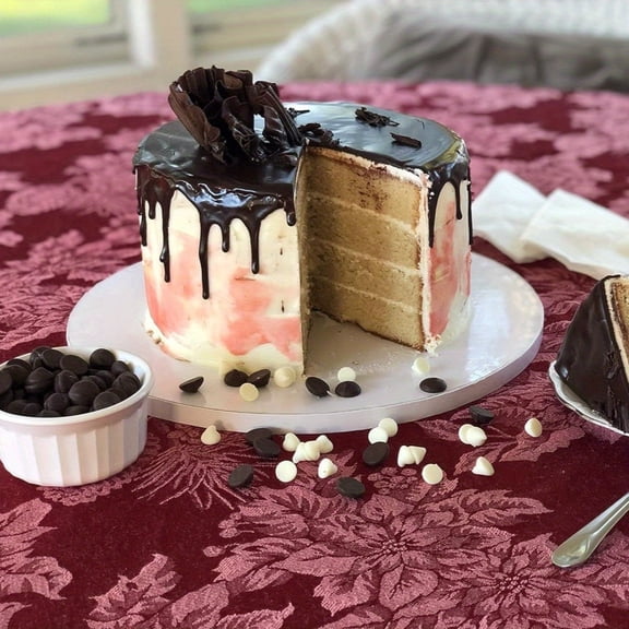 2PCS 12 Inch Cake Board Drums Round, White, Sturdy 1/2" Thick for Heavy Or Multi-Tiered Cakes