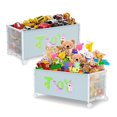 2PCS 120L Kids Big Toy Box for Living Room Area, Toy Boxes for Kids