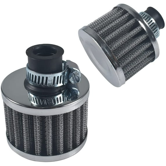 2PCS 12mm Mini Universal Blue Motor Cone Cold Clean Air Intake Filter Turbo Vent Breather