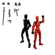 2PCS 13 Action Figure 3D Printed Multi-Jointed Movable 13 Articulated Robot Dummy Action Figures with Full Articulation for Stop Motion Animation Gifts for Him