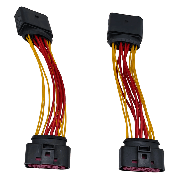 2PCS 14-Pin Xenon HID Headlight Connector Adapter For Audi Volkswagen Replacement Wiring Harness Plug