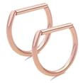 thumbnail image 1 of 2PCS 14G Titanium D Shaped Nipple Rings D-ring Nipple Body Piercing Jewelry Rose Golden Hinged Seamless Segment Hoop Septum Cartilage Clicker Ring Bars, 1 of 8