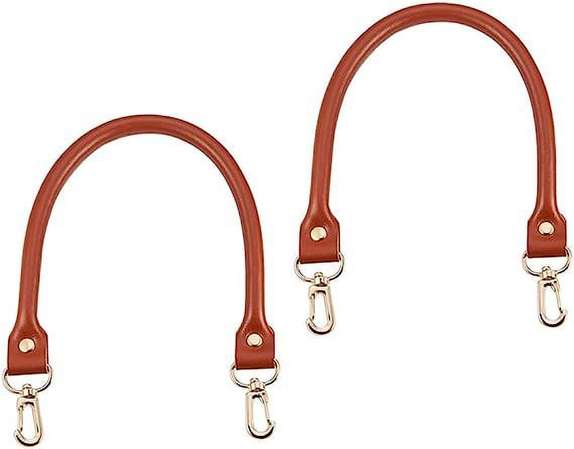 2PCS 15.7inches Genuine Leather Purse Handles Bag Replacement Straps