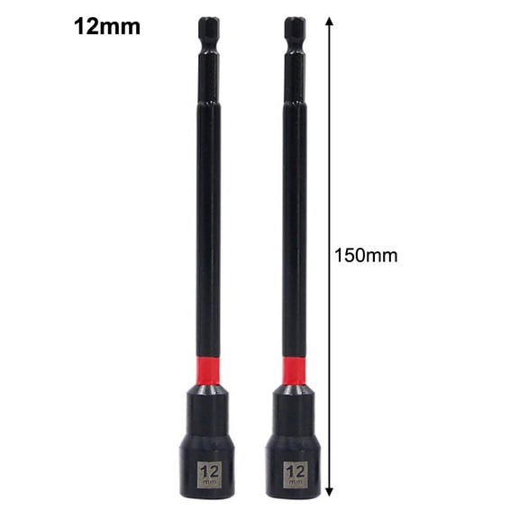 2PCS 150mm Magnetic Socket Wrench Wrench Extension Bar 6/8/10/12/14mm Hex Nut Driver Drill Bit Adapter Socket Wrench