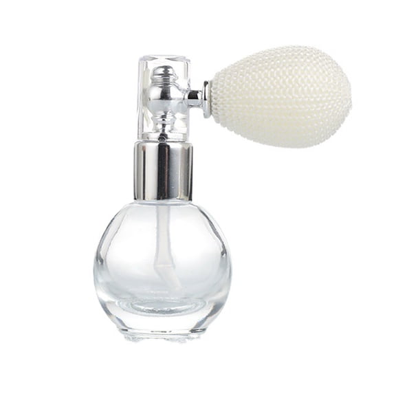 2PCS 15ML Vintage Body Glitter Spray Perfume Bottle Glass Fine Mist Travel Cosmetic Shimmer Sprayer Empty Refillable Bottle Short Pump Dispenser for