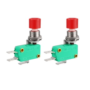 2PCS 16A 125/250VAC SPDT NO NC 3-Terminals Snap Button Type Micro Switches