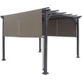thumbnail image 1 of 2PCS 16x4 Ft Universal Replacement Canopy for Pergola Structure,Shade Canopy Cover, Waterproof Polyester Cover for Durable Use(Cover only), Brown, 1 of 9