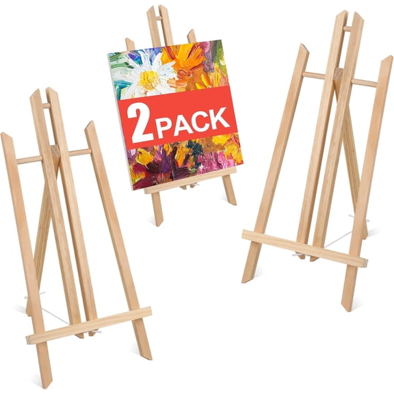 2PCS 17 Inch Desktop Easel, Party Easel, Wooden Easel - Versatile Tabletop Art Display Stand for Creative Projects and Events