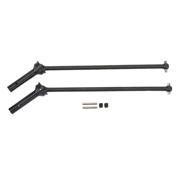 2Pcs 185Mm Rc Cvd Driveshaft Steel Rc Front And Rear Cvd Drive Shafts Rc Parts For Arrma 1/7 1/8 Rc Car Black