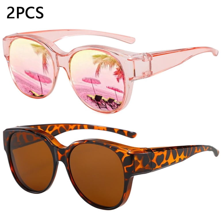 2PCS/1PCS Fit Over Glasses Sunglasses for Women Men  display picture 1