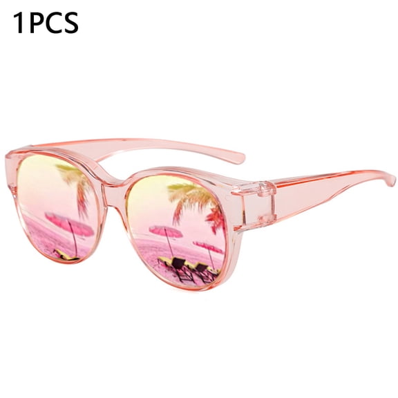 2PCS/1PCS Fit Over Glasses Sunglasses for Women Men, Oversized Cat Eye Sunglasses Polarized 100% UV400 Protection