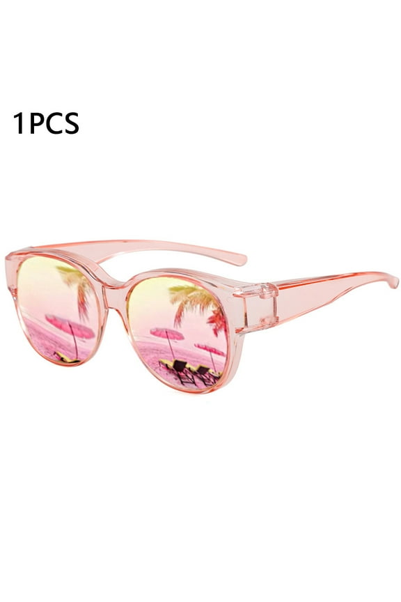 2PCS/1PCS Fit Over Glasses Sunglasses for Women Men, Oversized Cat Eye Sunglasses Polarized 100% UV400 Protection