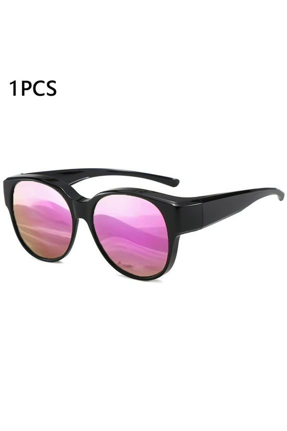 2PCS/1PCS Fit Over Glasses Sunglasses for Women Men, Oversized Cat Eye Sunglasses Polarized 100% UV400 Protection