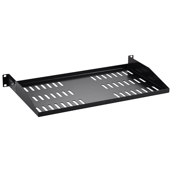 2PCS 1U Server Rack Shelf, 10"/254 mm Depth, 50 lbs Max Load Capacity Vented Cantilever or Wall Mount Rack Mount Shelf with Tray, Good Air Circulation for 19" Network Cabinet or Equipment Rack