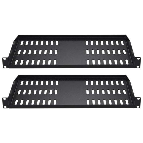 2PCS 1U Server Rack Shelf 10 Inch 254mm Depth 50 lbs Max Load Vented Cantilever Wall Mount Tray 19 Inch Network Cabinet Equipment Rack