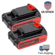 2PCS 2.0AH LBXR20 20VOLT MAX Matrix Li Battery For Black & Decker LCS1620 LDX220