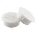 2PCS 2 Inch (50mm) Desk Cable Grommets, White Crisscross Wire Hole