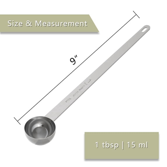 2PCS 2 Tablespoon Coffee Scoop,9.5inch Long Handle Measuring Spoon,Two Tbsp (15 Ml) Coffee Scooper,Stainless Steel Scoop