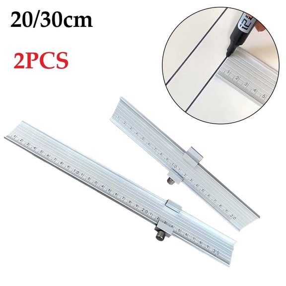 2PCS 200/300mm Woodworking Ruler Marking Gauge Sliding Line Positioning Block, Precision Marking Tools for Woodworking Projects