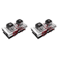 thumbnail image 1 of 2PCS 200 X 115 X 8.5mm 120W Thermoelectric Peltier Refrigeration Semiconductor Cooling System Kit Double Fan, 1 of 9