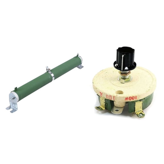 2PCS 200W Watt Tube Adjustable Rheostat Resistor with 100W Wirewound Potentiometer Resistor Rheostat