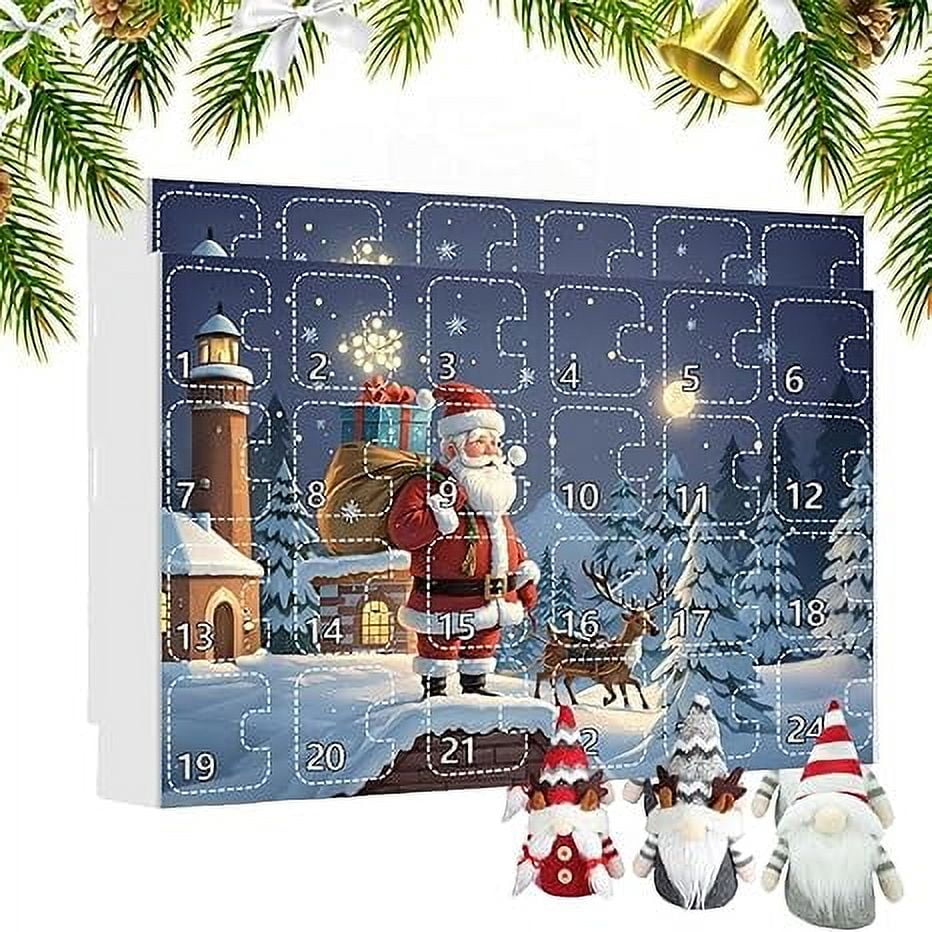 2PCS 2024 Christmas Gnome Advent Calendar Christmas Countdown