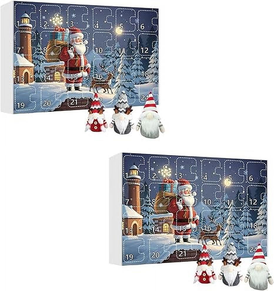 2PCS 2024 Christmas Gnome Advent Calendar 2024 Christmas Countdown