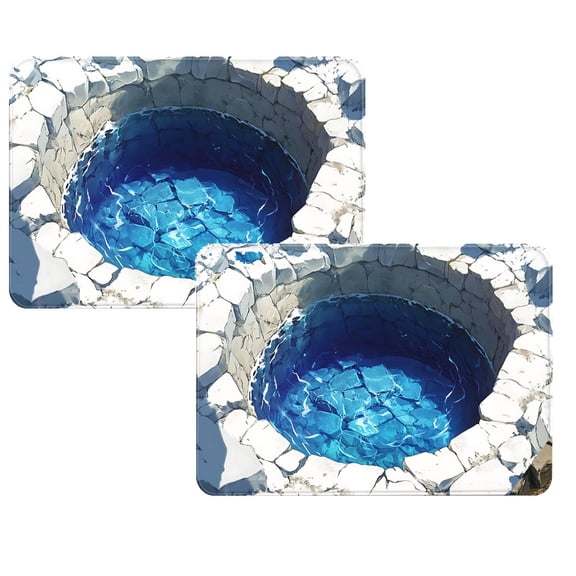 2PCS 2025 3D Hole Rug Gets Of 3D Carpet Rug That Like A Hole Optical Rugs Funny 3D Carpet To Prank Test & Play With Your Or Cat One Size Utility