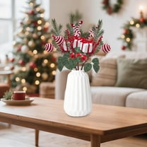 2PCS-2025 Christmas Red Berry Artificial Branches - Tabletop Festive Scene Tree Cuttings,Tabletop Festive Decor,for Christmas Festive Scene Decorations