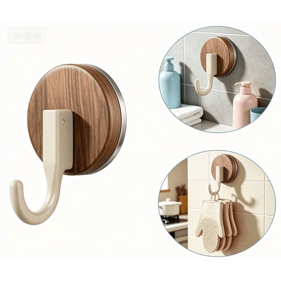 2PCS 2026 Premium! Suction Cup With Hooks, Heavy Duty Reusable Twist Lock Suction Cup Hook Set, Removable For Front Door Window Shower Bathroom Kitchen Multipurpose Hanging D
