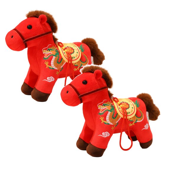 2PCS 2026 Year Of Chinese Year Cute Mascot Home Indoor Outdoor Hanging Ornament For Holiday. Random Color One Size Utility