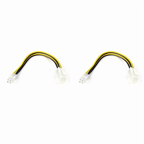 2PCS 20cm 4Pin Power ATX 4 Pin Male to Female PC CPU Power Supply Extension Cable 4Pin Connector Adapter for Motherboard