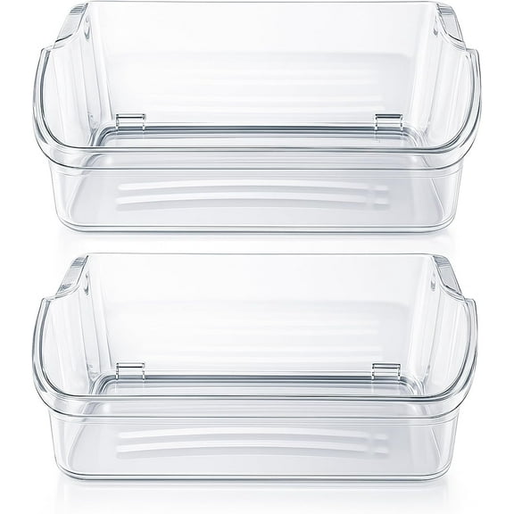 2PCS 240324502 Refrigerator Door Bin Shelf Replacement Compatible with Frigidaire Kenmore Electrolux Fridge Door Shelves Bin Part Fit Model LFSS2312TF0 LFSS2312TE0 LFSS2312TP0 FFSS2315TS0 FFSS2315TS2
