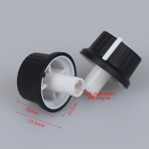 2PCS 25*25.5MM Rubber Half Shaft Knob Potentiometer Rotary Encoder Volume Swi WA