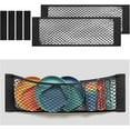 thumbnail image 1 of 2PCS 25x80cm / 9.8x31.5in Mesh Storage Pocket Bag with Tape Sticker, Hook & Loop Elastic Cargo Net RV Netting Pocket, High Capacity Car Trunk Net Wall Sticker Pouch Bag For Car RV Home Storage, 1 of 8