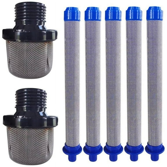 2PCS 288716 3/4 Replacement Inlet Strainer with 5PCS 288749 60Mesh SG2/SG3 Sprayer Filters for Airless Paint Sprayers