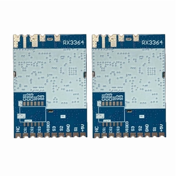 2PCS 3.3G FPV VTX Module RX3364 Wireless Module Analog Wireless FPV Audio Video Transmission Receiver Module,2 * Module,Random Color