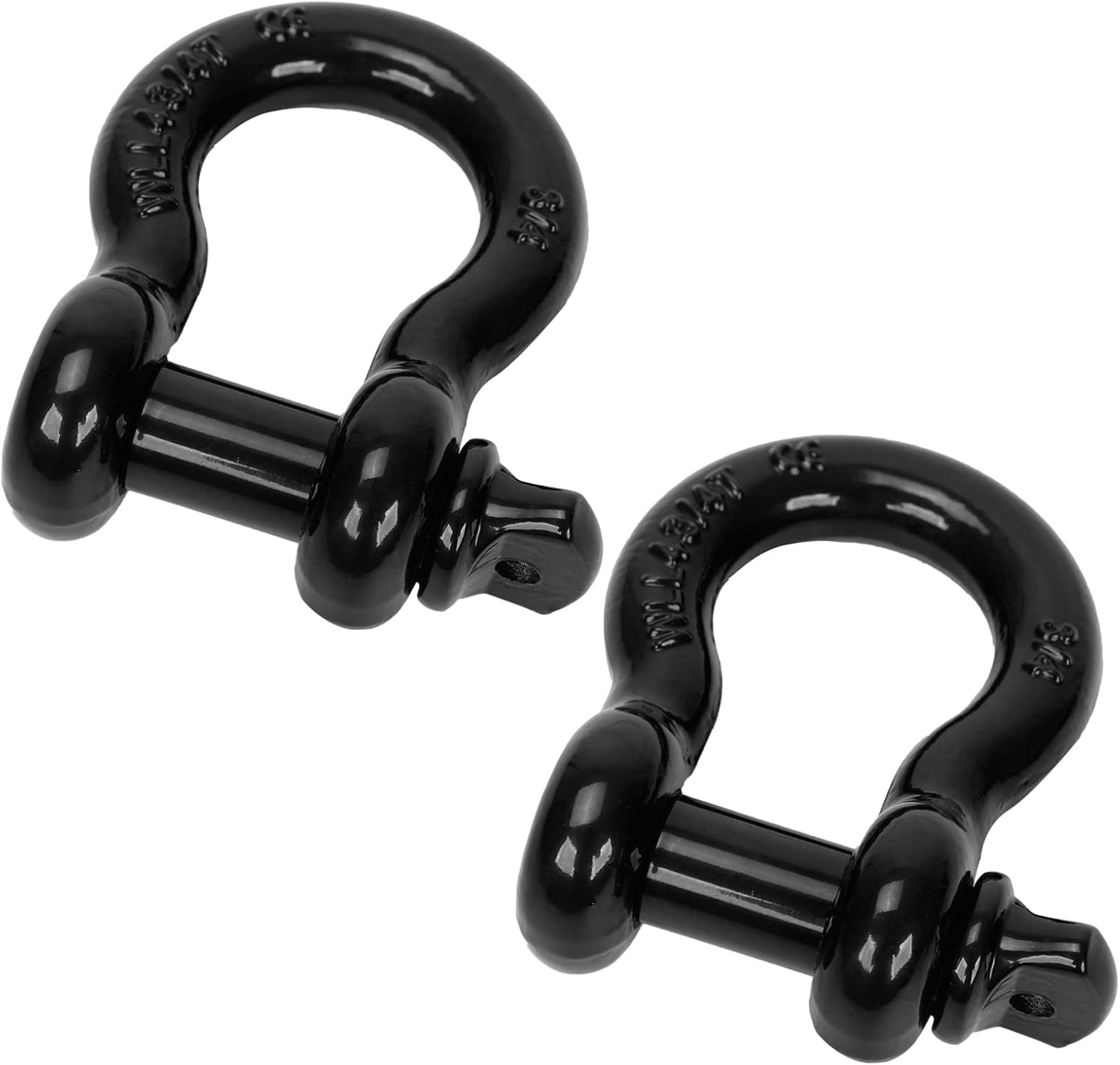 2PCS 3/4" D Ring Shackle With 7/8 Screw Pin Red Heavy Duty For Truck SUV ATV UTV