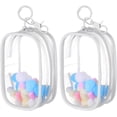 thumbnail image 1 of 2PCS 3.5inch Clear Figure Display Bag with Keychain for Mini Baby, Blind Box Display Case, Great Carrying Case Gift for Mini Figure/Doll Collectors, 1 of 6