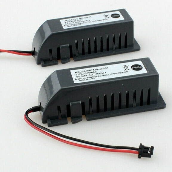 2PCS 3.6V 2000mAh MR-J3BAT ER6VC119A/B PLC CNC Li-ion Battery with Plug for ER6VC119A/B MELSERVO MR70