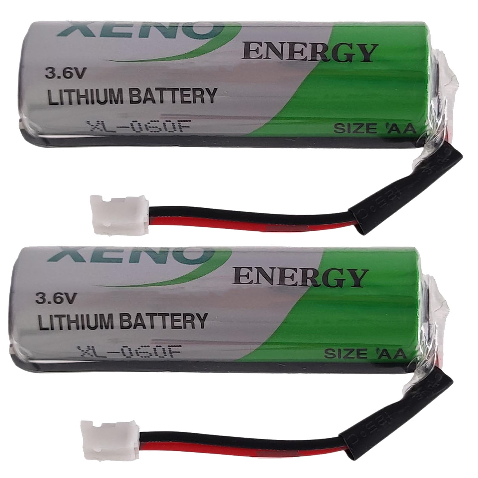 2PCS 3.6V AA Lithium Thionyl Chloride Battery for Xeno Energy XL-060F with Plug