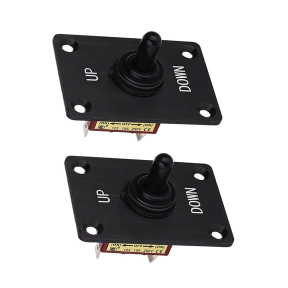 2PCS 3 TERMINAL MOMENTARY TOGGLE SWITCH Off-ON 15A 250V ROCKER SWITCH PANEL FOR MARINE BOTA CAR TRUCK