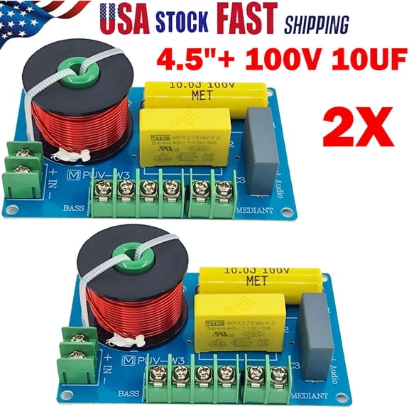 2PCS 3 Way Speaker Crossover PUV-W3 200W Passive Crossover For HiFi Home Audio